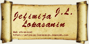 Jefimija Lopašanin vizit kartica
